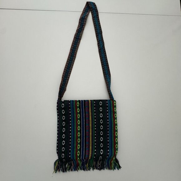 Embroidered Fringe Boho Crossbody Bag New - Picture 12 of 12